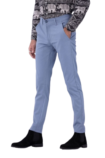iShopping - Fashion Trendz FT Cotton Chinos Pant-Light Blue-40