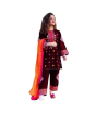 iShopping - RG Shop 2 PC Embroidery Shirt &amp;amp; Trouser for Women.-Red