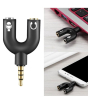 iShopping - AB Store 3.5mm Audio Stereo Splitter U Shape Black