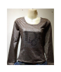 iShopping - Aini Garments Mix Jersey T-Shirt For Girl Brown & Silver (0001)