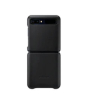 iShopping - Samsung Galaxy Z Flip 3 Genuine Leather Cover Case - Black
