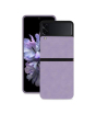 iShopping - Samsung Galaxy Z Flip 3 Genuine Leather Cover Case - Purple