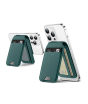 iShopping - ESR Vegan Leather Magsafe Wallet & Stand Green Suede (AMT-6324)