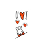 iShopping - M.Mart I love Heart Cat Temporary Tattoo Sticker
