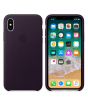 iShopping - Apple Leather Case For iPhone X/XS - Dark Aubergine