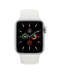 iShopping - Apple Watch Series 5 44mm Silver Aluminum Case with White Sport Band - GPS (MWVD2LL/A)