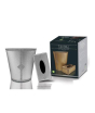 iShopping - Appollo Bridal Tissue Box And Dustbin Set Silver - Pack Of 2