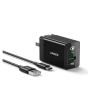 iShopping - Anker PowerPort+ 1 Charger With USB C Cable - Black (B2013112)