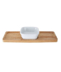 iShopping - Premier Home Snack Bowl With Bamboo Tray - White (722277)