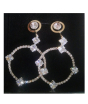 iShopping - AZ Makers Diamond Style Earrings For Women Silver
