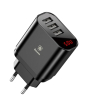 iShopping - Baseus Mirror Lake 3 USB Port Travel Charger Black (CCALL-BH01)