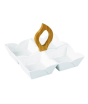 iShopping - Easy Shop 4 Partition Serving Dish with Bamboo Handle (1187)