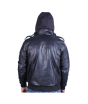 iShopping - Toor Traders Biker Leather Jacket With Removable Hood For Men