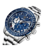 iShopping - Benyar Chronograph Stainless Steel Men's Watch Silver (BY-5120-3)