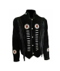 iShopping - Toor Traders Handmade Fringe Leather Jacket For Men - Black