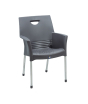 iShopping - Boss Mega Jhony Pure Plastic Chair with Steel Legs (BP-317-DGRY)