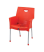 iShopping - Boss Mega Jhony Pure Plastic Chair with Steel Legs (BP-317-RED)