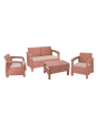 iShopping - Boss Newly Designed Rattan Allegra Plastic Sofa Set with Printed Cushions