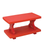 iShopping - Boss Vista Rattan Pure Plastic Double Shelf Table (BP-334)-Red