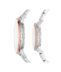 iShopping - Fossil Three-Hand Stainless Steel Couple Watch Silver (FS5562SET)