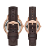 iShopping - Fossil Three-Hand Leather Couple Watch Brown (FS5564SET)