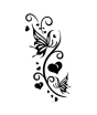 iShopping - G-Mart Love Flower Butterfly Temporary Tattoo