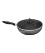 iShopping - Cambridge Non Stick Long Handle Wok With Glass Lid 24 Cm (NWT824L)