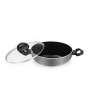 iShopping - Cambridge Non Stick Wok Two Side Handles With Glass Lid 28 Cm (NWT3828)