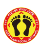 iShopping - Limelite Care Social Distancing Floor Stickers 6 Pcs
