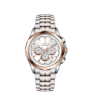iShopping - Timezone Chronograph Daycrest Watch For Men Two Tone Rose Gold (TZ-1325)-White