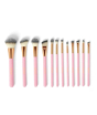 iShopping - Muicin Natural Hair Studded Makeup Brushes 12 Pieces Set Pink