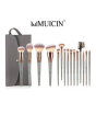 iShopping - Muicin Beige & Rose Gold Makeup Brushes - 15 Pc Set