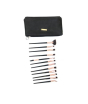 iShopping - Muicin Black Pouch Rose Gold Eye Brush Set - 12Pcs