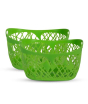iShopping - Appollo Grace Basket M-4 (Pack Of 2)-Green