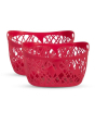 iShopping - Appollo Grace Basket M-4 (Pack Of 2)-Pink