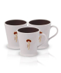 iShopping - Appollo Flower Mug (Pack Of 3)-Brown