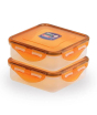iShopping - Appollo Right Lock Food Keeper Small (Pack Of 2)-Orange