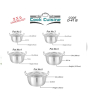 iShopping - Domestic Metal Finish Cookware Cuisine Cooking Set - 10 Pcs (0083)