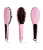 iShopping - Shop Tech Electric Hair Straightener Brush Pink