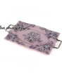 iShopping - Easy Shop 12” Flower Serving Tray With Steel Handle Purple
