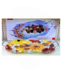 iShopping - Easy Shop 18Inch Glass Tray With Steel Handle Orange