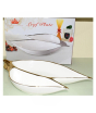 iShopping - Easy Shop 2 Partition Leaf Style Serving Tray Golden