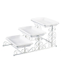 iShopping - Easy Shop 3 Floor Fancy Tray Set With Stand Silver