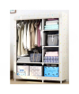 iShopping - Easy Shop Five Shelf & One Sided Hanging Cloth Wardrobe White
