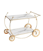 iShopping - Easy Shop Golden Frame 2 Floor Serving Trolley Dish