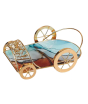 iShopping - Easy Shop Golden Frame Serving Cart Dish for Cake