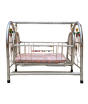 iShopping - Easy Shop Royal Look Swing Bed with Soft Mattress For Born Baby - Silver Chrome 