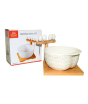 iShopping - Easy Shop Salad Bowl With Fork & Bamboo Stand