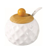 iShopping - Easy Shop Sugar Pot With Wooden Lid & Spoon
