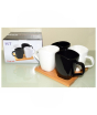 iShopping - Easy Shop Tea Cup Set Of 4 With Bamboo Tray (0934)